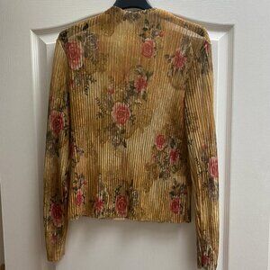 Opening Ceremony Callipygian Gold Floral Blouse